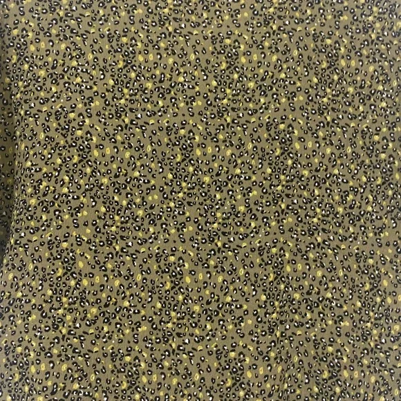 HP 5/17!! Calvin Klein Jeans Olive Leopard Print Tie Front Top - Picture 10 of 10